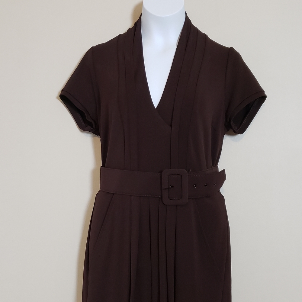 BCBG Max Azria Faux Wrap XXS Brown Dress